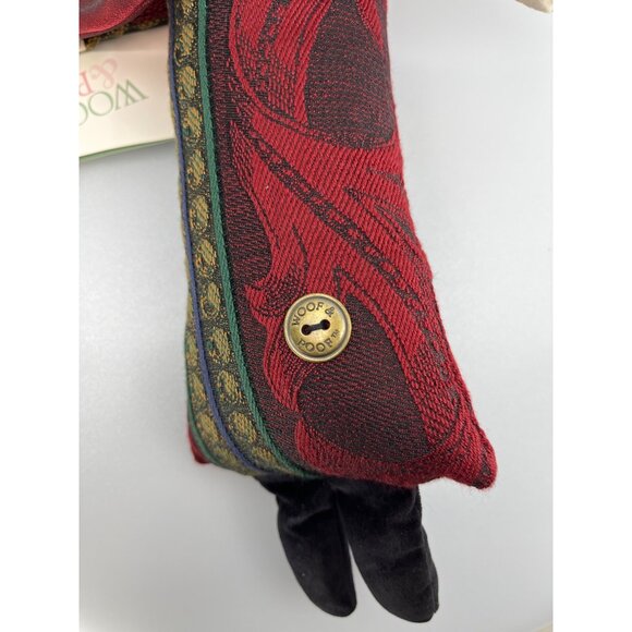 Handcrafted Woof & Poof Angel Ornament With Bells & Red Bow - 13 Inch - Picture 4 of 8